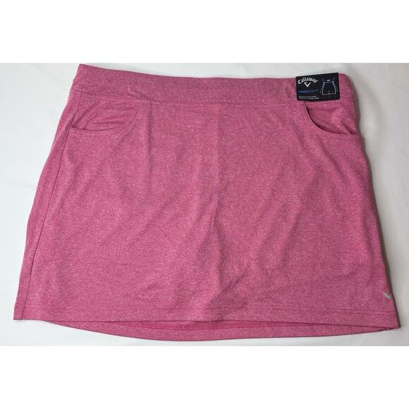 Callaway Women’s XL Truesculpt Opti-Dri Pink Peacock Heathered Golf Skort NWTs - Picture 1 of 9
